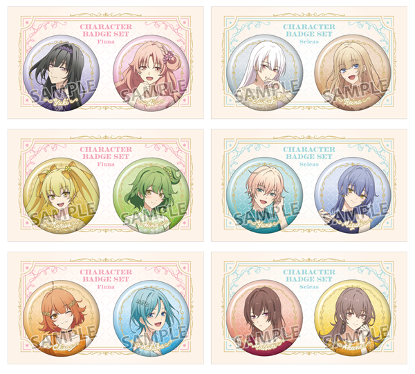 ALIVE＆SQ 10周年記念ツキプロフェアinアニメイトキャラバッジセット（Fluna＆Seleas）